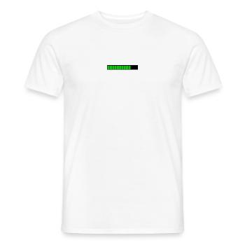 Rectangle loading bar Black Green (75%) - Men's T-Shirt - white - Front - AI Model Male 178 dark (178cm)