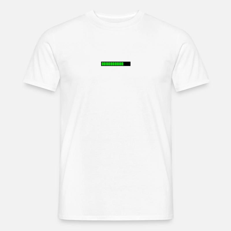 Rectangle loading bar Black Green (75%) - Men's T-Shirt - white