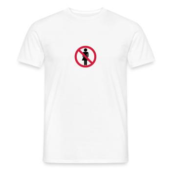 No Woman - Men's T-Shirt - white - Front - AI Model Male 178 dark (178cm)