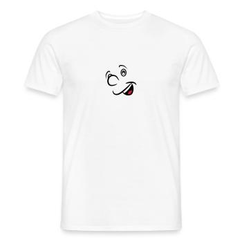funny face - Men's T-Shirt - white - Front - AI Model Male 178 dark (178cm)