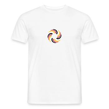 Black Red Gold Circle Germany flag - Men's T-Shirt - white - Front - AI Model Male 178 dark (178cm)