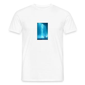Zauberin mit Eis-Wasserfall - Männer T-Shirt - Weiß - Vorne - AI Model Male 178 dark (178cm)