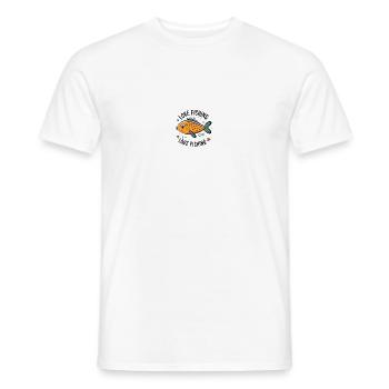 T-shirt Love fishing Fisherman Fan Fishing Gift Idea - Men's T-Shirt - white - Front - AI Model Male 178 dark (178cm)