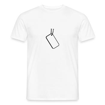 Price Tag - T-shirt homme - blanc - Devant - AI Model Male 178 dark (178cm)