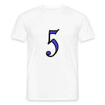 5. 5 YEARS. 5th ANNIVERSARY. 5 YEAR ANNIVERSARY - Men's T-Shirt - white - Front - AI Model Male 178 dark (178cm)