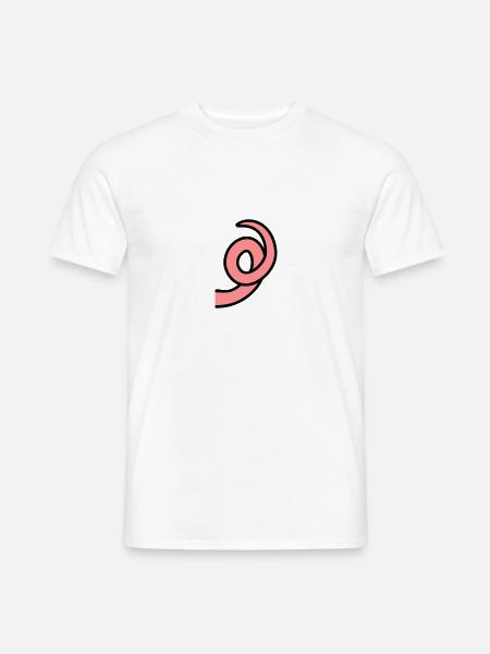Schweinchen Ringelschwanz - Männer T-Shirt - Weiß