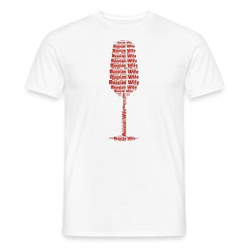 Femme russe Vie heureuse Femmes russes Russie - T-shirt homme - blanc - Devant - AI Model Male 178 dark (178cm)