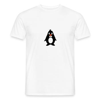 pinguin - Men's T-Shirt - white - Front - AI Model Male 178 dark (178cm)