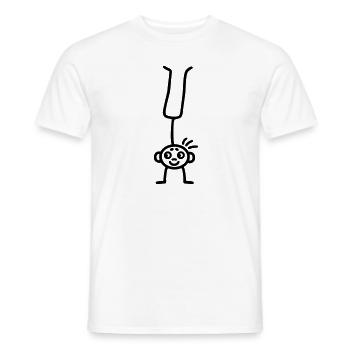 Strichmännchen turnen - Männer T-Shirt - Weiß - Vorne - AI Model Male 178 dark (178cm)