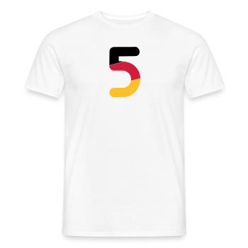 EM 2012 Deutschland Fußball Nationalmannschaft - Männer T-Shirt - Weiß - Vorne - AI Model Male 178 dark (178cm)