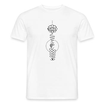 Heart Totem – Zeichen des Fühlens Herzsymbol - Männer T-Shirt - Weiß - Vorne - AI Model Male 178 dark (178cm)