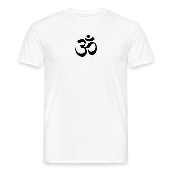 Om-Symbol - T-shirt homme - blanc - Devant - AI Model Male 178 dark (178cm)