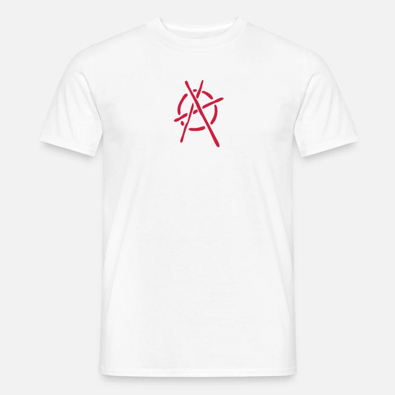 anarchy logo stencil - Männer T-Shirt - Weiß