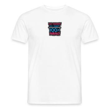 100 Procent Perfect - T-shirt homme - blanc - Devant - AI Model Male 178 dark (178cm)