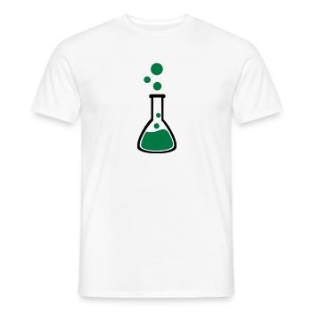 Test tube - Men's T-Shirt - white - Front - AI Model Male 178 dark (178cm)