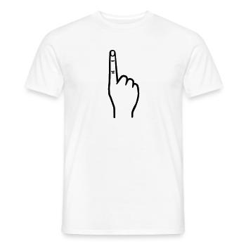 Doigt - T-shirt homme - blanc - Devant - AI Model Male 178 dark (178cm)