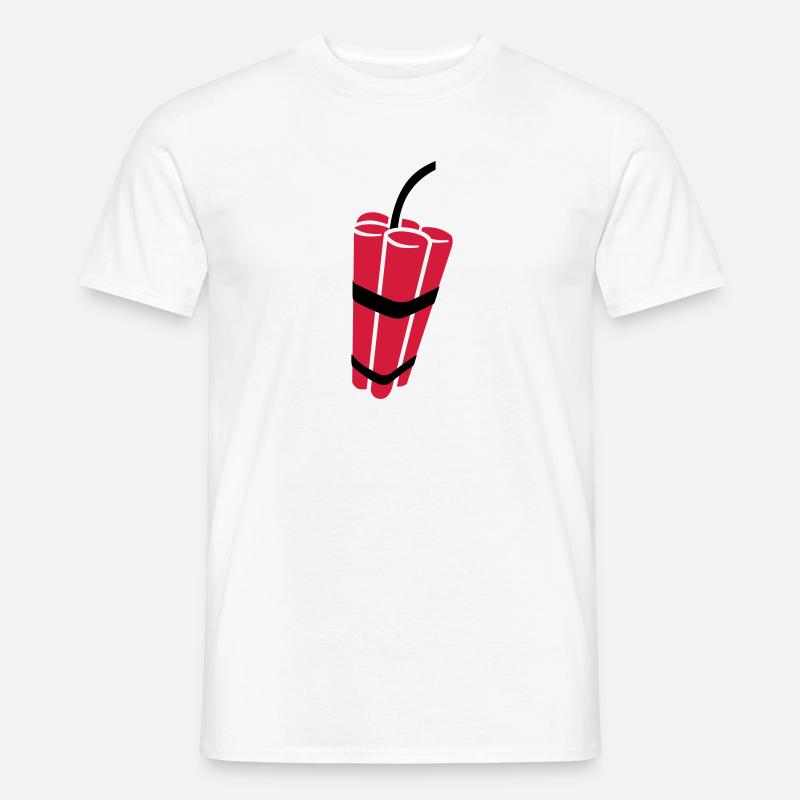 Dynamit - Männer T-Shirt - Weiß
