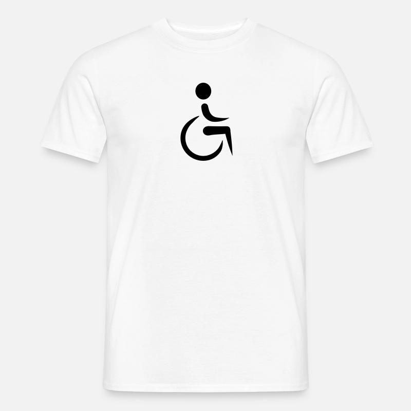 Rollstuhl - Männer T-Shirt - Weiß