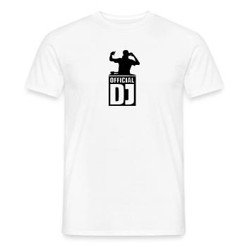 Official DJ - T-shirt homme - blanc - Devant - AI Model Male 178 dark (178cm)