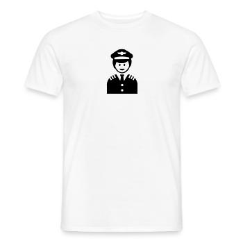 Pilotee - T-shirt homme - blanc - Devant - AI Model Male 178 dark (178cm)