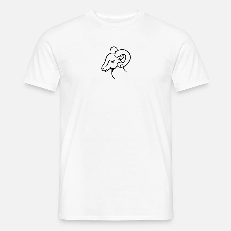 Widder Tierkreiszeichen Horoskop Tier - Männer T-Shirt - Weiß