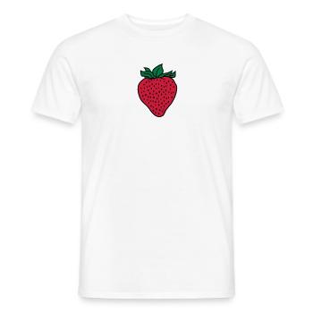 strawberry - Men's T-Shirt - white - Front - AI Model Male 178 dark (178cm)