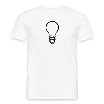 Light bulb (1 color) - Men's T-Shirt - white - Front - AI Model Male 178 dark (178cm)