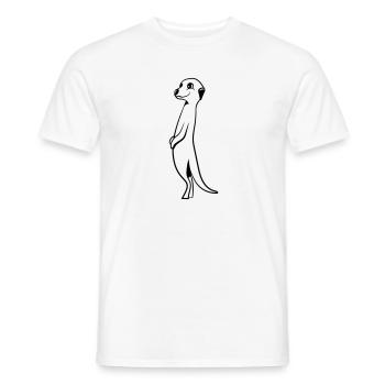 Meerkat cute funny - Men's T-Shirt - white - Front - AI Model Male 178 dark (178cm)