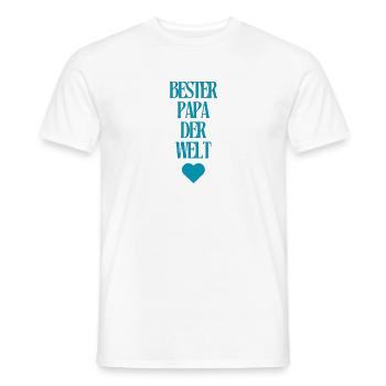Bester Papa der Welt - Männer T-Shirt - Weiß - Vorne - AI Model Male 178 dark (178cm)