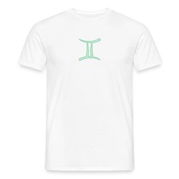 Zwillinge Sternzeichensymbol Pastel Grün - Männer T-Shirt - Weiß - Vorne - AI Model Male 178 dark (178cm)