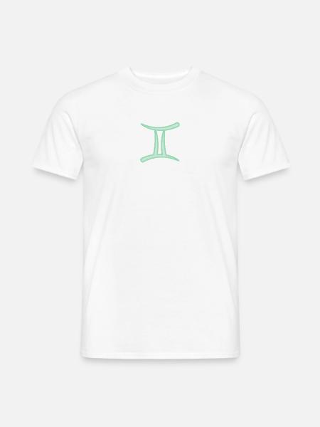 Zwillinge Sternzeichensymbol Pastel Grün - Männer T-Shirt - Weiß