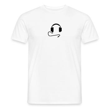 Headphones - Men's T-Shirt - white - Front - AI Model Male 178 dark (178cm)