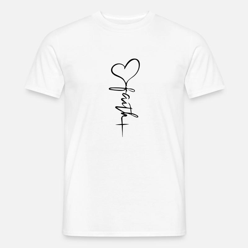 Glaube - Männer T-Shirt - Weiß