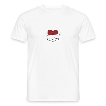 Heart in bag - Men's T-Shirt - white - Front - AI Model Male 178 dark (178cm)