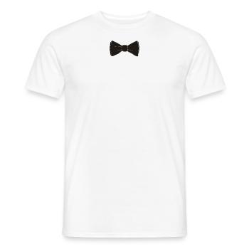 Black bow tie ribbon Funny gift - Men's T-Shirt - white - Front - AI Model Male 178 dark (178cm)