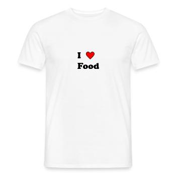 I love Food - Männer T-Shirt - Weiß - Vorne - AI Model Male 178 dark (178cm)