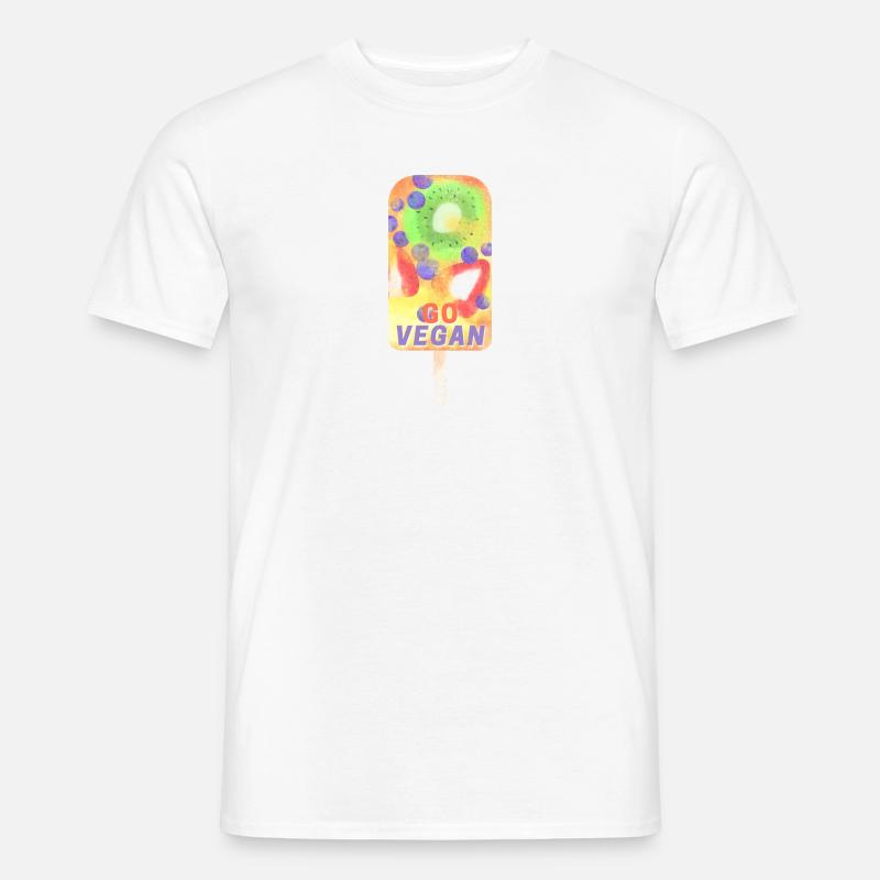 Go Vegan Eis - Männer T-Shirt - Weiß