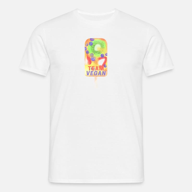 Team Vegan Eis - Männer T-Shirt - Weiß