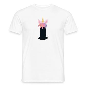 Unicorn Letter Rainbow Style "I" | be unique - Men's T-Shirt - white - Front - AI Model Male 178 dark (178cm)