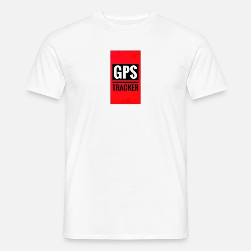 GPS-Tracking-Poster-Stil - Männer T-Shirt - Weiß
