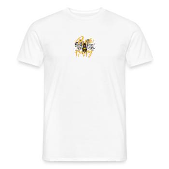 Bee Happy Illustration - T-shirt homme - blanc - Devant - AI Model Male 178 dark (178cm)