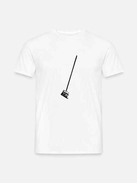Besen - Männer T-Shirt - Weiß
