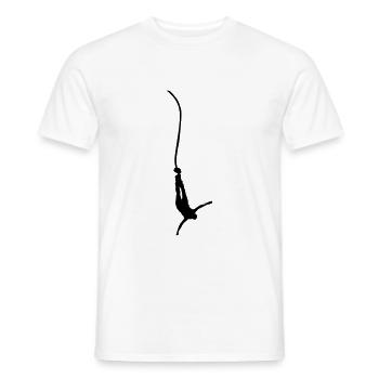 bungee jumper silhouette - Männer T-Shirt - Weiß - Vorne - AI Model Male 178 dark (178cm)