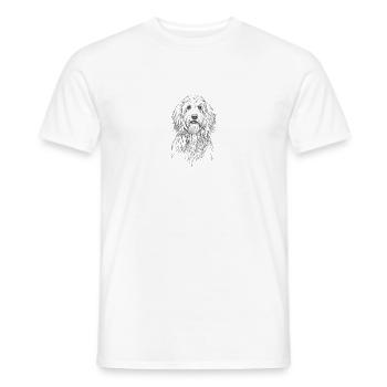 Bergamasker Hirtenhund Schäferhund Bergamasco Hund - Männer T-Shirt - Weiß - Vorne - AI Model Male 178 dark (178cm)