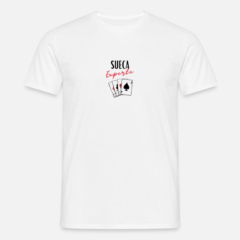 Sueca Experte - Männer T-Shirt - Weiß