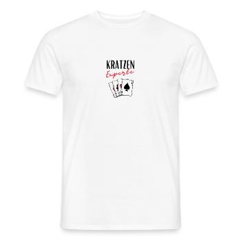 Scratching expert - Men's T-Shirt - white - Front - AI Model Male 178 dark (178cm)