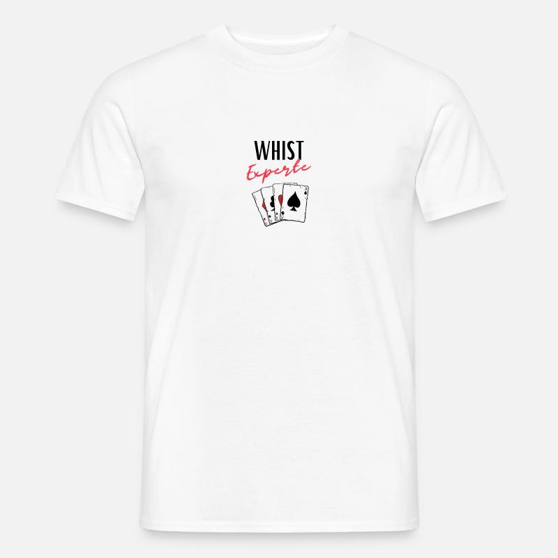 Whist Experte - Männer T-Shirt - Weiß