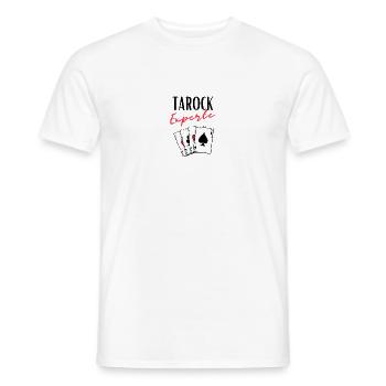 Tarock Experte - Männer T-Shirt - Weiß - Vorne - AI Model Male 178 dark (178cm)