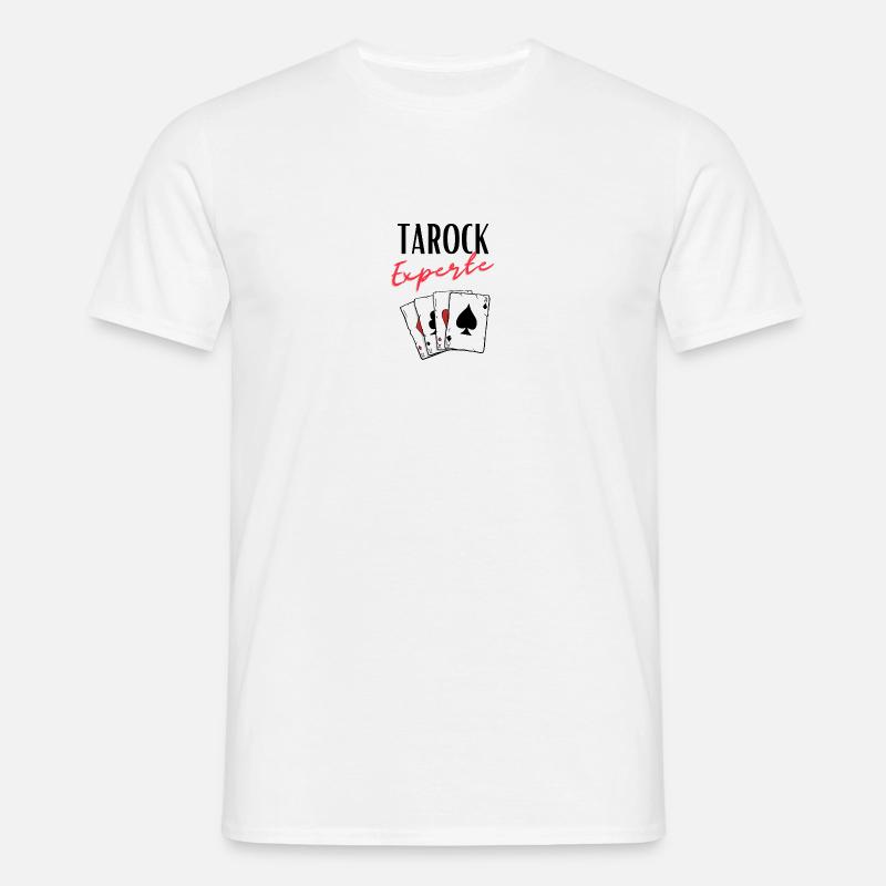 Tarock Experte - Männer T-Shirt - Weiß