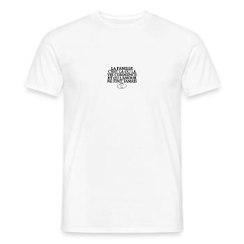 LA FAMILLE C'EST LA OU LA VIE COMMENCE - T-shirt homme - blanc - Devant - AI Model Male 178 dark (178cm)